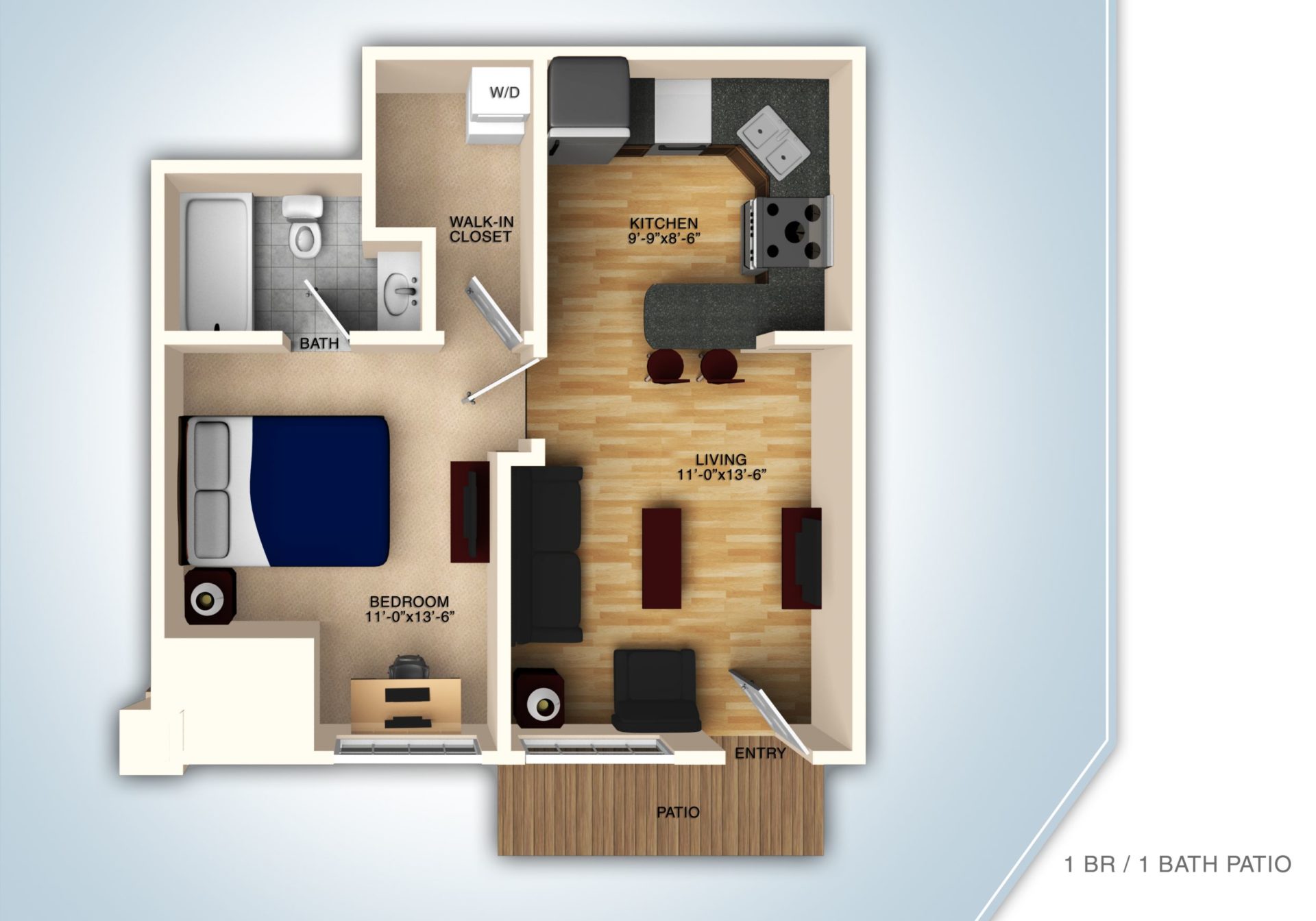 1Bedroom Student Apartments Near WMU
