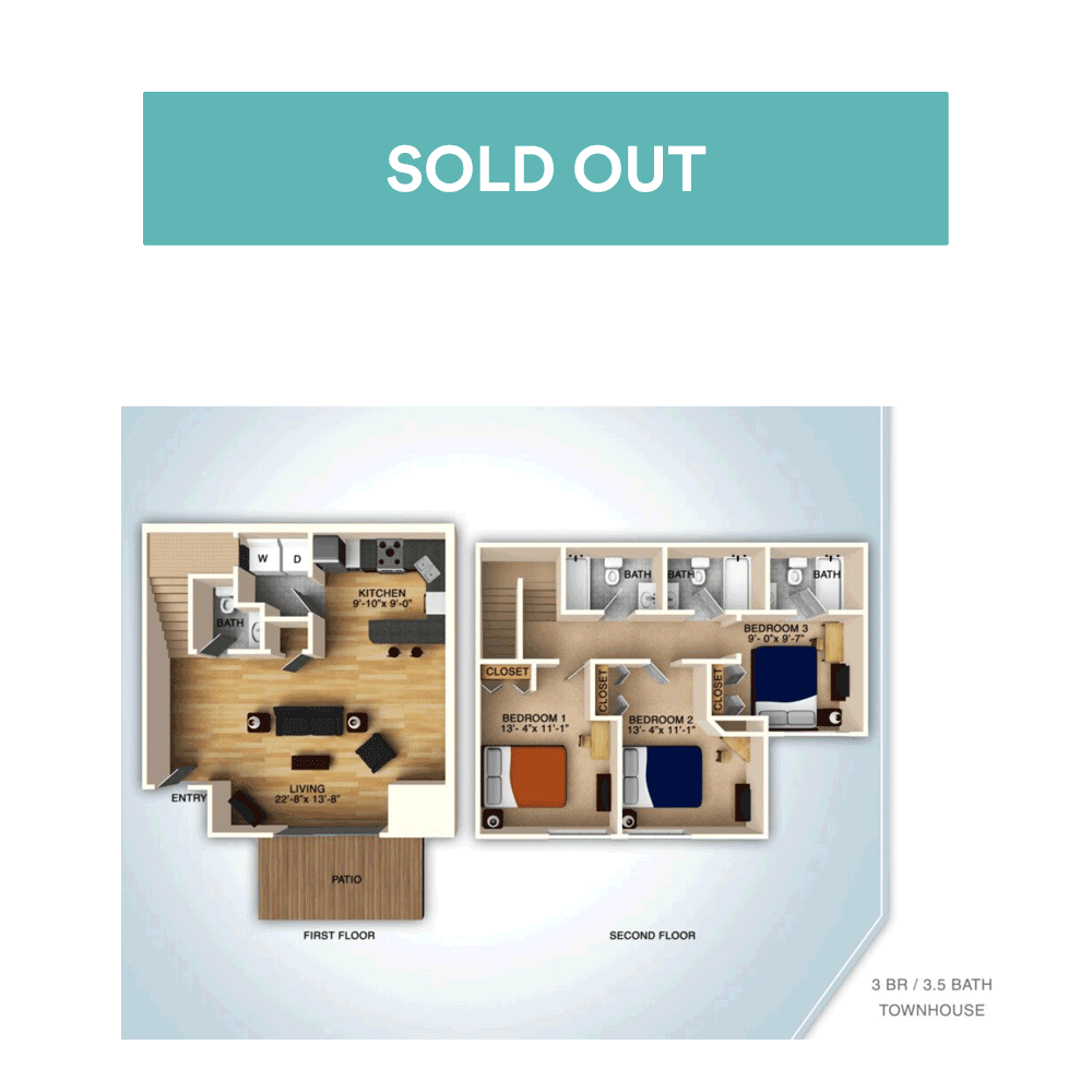 Image showcasing Spacious 3-Bedroom Apartments at WMU